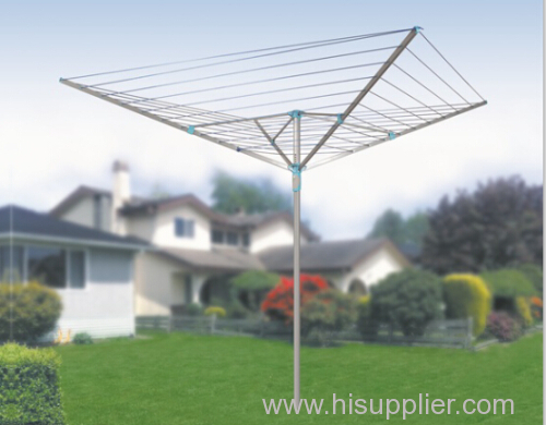 4-arm outdoor umbrella-type rotary clothesline laundry rack