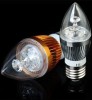 3W E27 3 LED Energy Saving Candle Chandelier Lamp Light Bulb Warm White / Pure White
