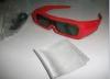 Red Universal Active Shutter 3D TV Glasses Reaction LCD Lenses