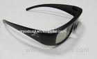 Black Frame Plastic Circular Polarized 3D Video Glasses For Cinema CE