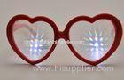 Hony Heart Shape Plastic Diffraction Glasses For Night Club