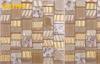 Home Gold And Stone Iridescent Glass Mosaic Tile With Heat Resistant