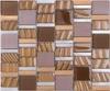 15 15 mm Chip Metallic Glass Kitchen Tiles For Backsplash Wall Mosaic