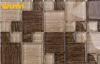 Crystal Glass Chocolate Mosaic Tiles Patterns With Low Water Aborption
