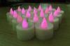 electronic Battery powered red flameless flickering LED candle of PE plastic