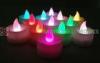 Green / pink / blue PP plastic LED tealight candles with Toggle switch