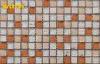 Proffesiona Hotel Wall Glass and Stone Mosaic Tile With Orange Ceramic Chip