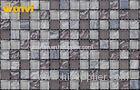 Washables Indoor Glass Ceramic Mosaic Tiles / Kitchen Floor Ceramic Tile