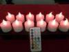 custom HIPS electromagnetic induction rechargeable led candles with 12 colors
