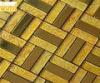 Non Fade Color Mix Strip Gold Mosaic Tiles , Home Decorative Metal Tiles