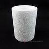 Flameless silver glitter surface treatment LED pillar candles with Toggle switch