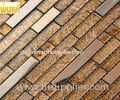 OEM durable BedRoom Wall Decoration Metallic Linear Glass Mosaic Tiles