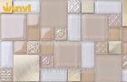 Durable Light Grown And Mixed Kitchen Mosaic Wall Tiles Irregular Chip