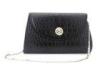 Croco Cow Leather Envelope Clutch