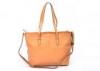 Apricot Leather Shopper Tote