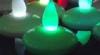 Color Changing White green HIPS Floating LED Candles , Electric LED Candles