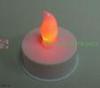 PE plastic flameless LED tealight candles with seven colors gradual change