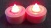 Custom Red / purple / white PP plastic LED tealight candles with seven colors