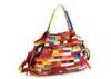 Fashion Ladies Patchwork Leather Bag Made by Multi Color Scrap SheepSkin