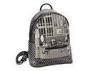 Printed Grey PU Fashion Leather BackPack Style Handbag with Zipper