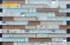 Natural Strip Shell Mosaic Tile , Brown Iridescent Glass Mosaic Tile For Backsplash