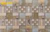 Irregular Indoor stainless steel Glass Mosaic Tile With 6mm Thickness