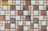 Water Proof Small Glass Chip Stainless Steel Mosaic Tile For Interior Decoration