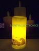 Home decoration Yellow LED timer candles With Personalized printing