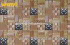 Washable Metal And Glass Mosaic Border Tiles With Small Crystal Chip