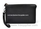Smooth Nappa Genuine Leather Mens Wristlet Bag Customized