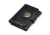 Personalised Black Leather Trifold Wallet for Ladies / Girls / Women