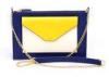 Real Leather Envelope Clutch Leather Crossbody Bags with Detachable Chain Strap