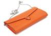 Fashion Orange Leather Envelope Clutch Bags with Microfibre Lining