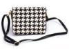 Pony Skin Leather Crossbody Bags / Across The Shoulder Bags Houndstooth Design
