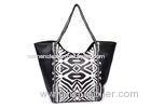 Black Large Leather Handbags with Glossy Finish , faux leather Shoulder Bag