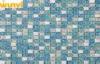 Home Decorative Ceramic Iridescent Glass Mosaic Tile , Broken Glass Mosaic Tile