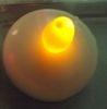 Yellow color water floating Mini plastic electric LED candles , 38mm(D)*41mm(H)