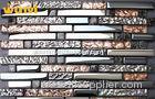 8mm Thickness Glitter Wavy Glass Mosaic Tile For Hotle Wall Decoration