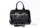 Luxury Oil Wax Large Leather Handbags , Three Zipper Compartment