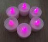 Mini plastic battery operated red flameless LED candles for shopping mall