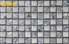 Light Grey Bathroom Mosaic Tiles With Square Glass Chip Mix Random Flower