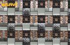 Colorful Heat Resistant Glass And Metal Mosaic Tile For Bathroom Walls