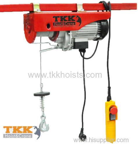 CE standard Single Phase Mini Cable Hoist With Upper and Lower Limit Switch 400KG