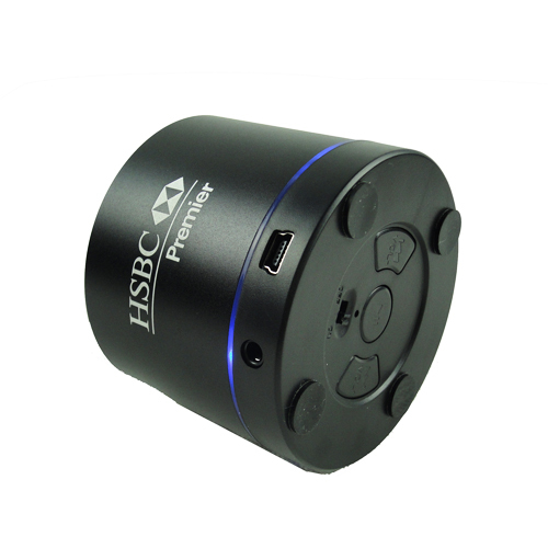 HSBC Promotion Aluminum Alloy Rechargeable Stereo Mini Wireless Bluetooth Speaker