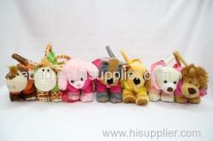 lovely plush cartoon animals hangbags