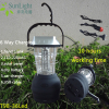 (6in1) 2 modes 3 cable 60Led portable rechargeable solar lantern with USB charge