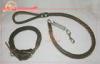 Fully Braided Chain Genuine Leather Rope Dog Leash And Weaved Collars