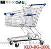 Heavy Duty Small Wire Supermarket Shopping Cart Trolley Wiht Coin Lock