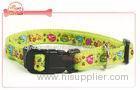 Applique Nylon Pet Collar With D-Ring For Id Tag , puppy collars