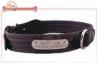 Padded fabric Adjustable DIY PET collar includes carved with name metal plate